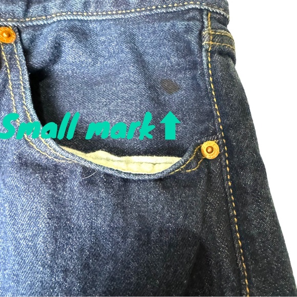 LEVI’S Men’s 501 36 x 30 Original Straight Leg Button Fly Dark Blue Wash Jeans - Picture 6 of 8